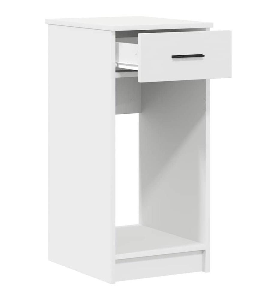 Support de tour d'ordinateur avec tiroir blanc 35x45x77 cm