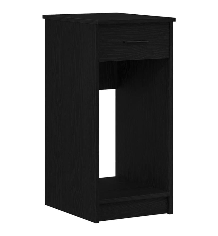 Support de tour d'ordinateur avec tiroir noir 35x45x77 cm