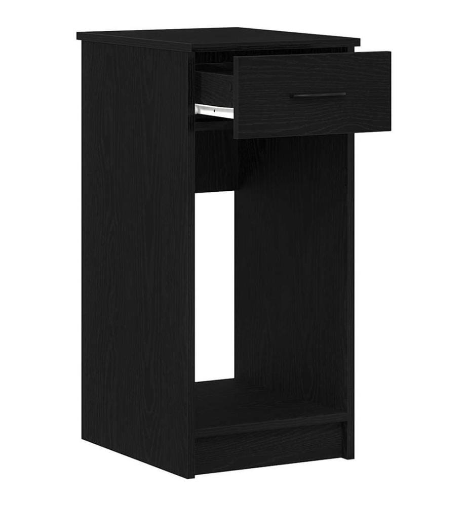 Support de tour d'ordinateur avec tiroir noir 35x45x77 cm