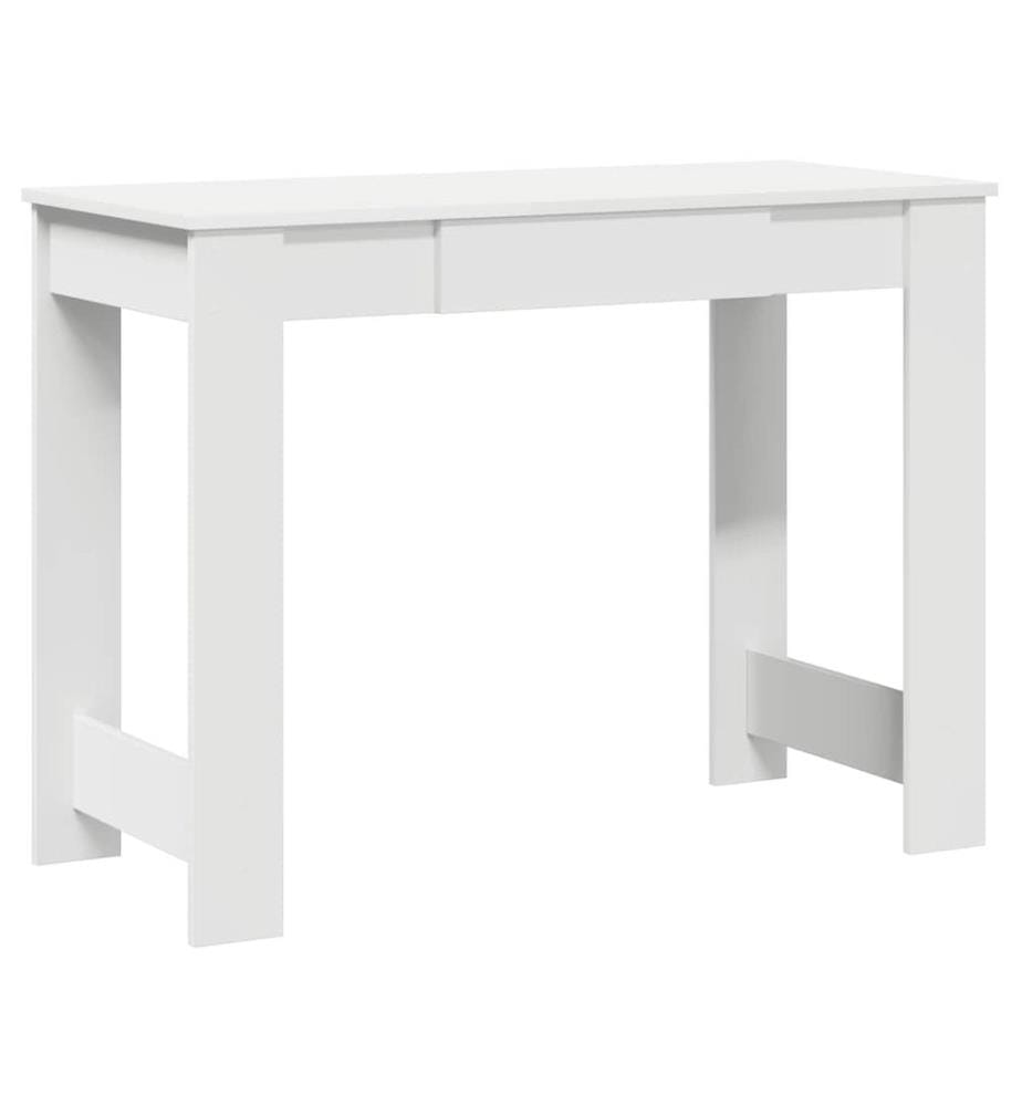 Bureau blanc 100x45x75 cm bois d'ingénierie