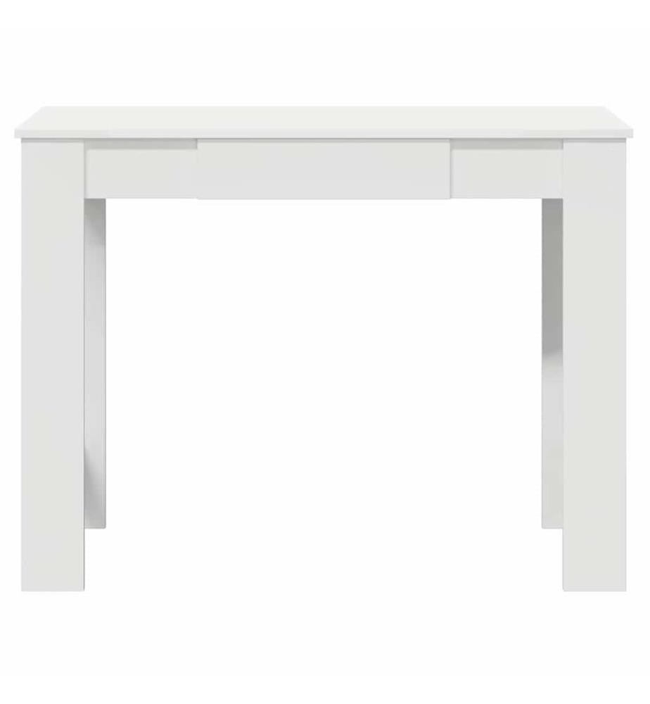 Bureau blanc 100x45x75 cm bois d'ingénierie