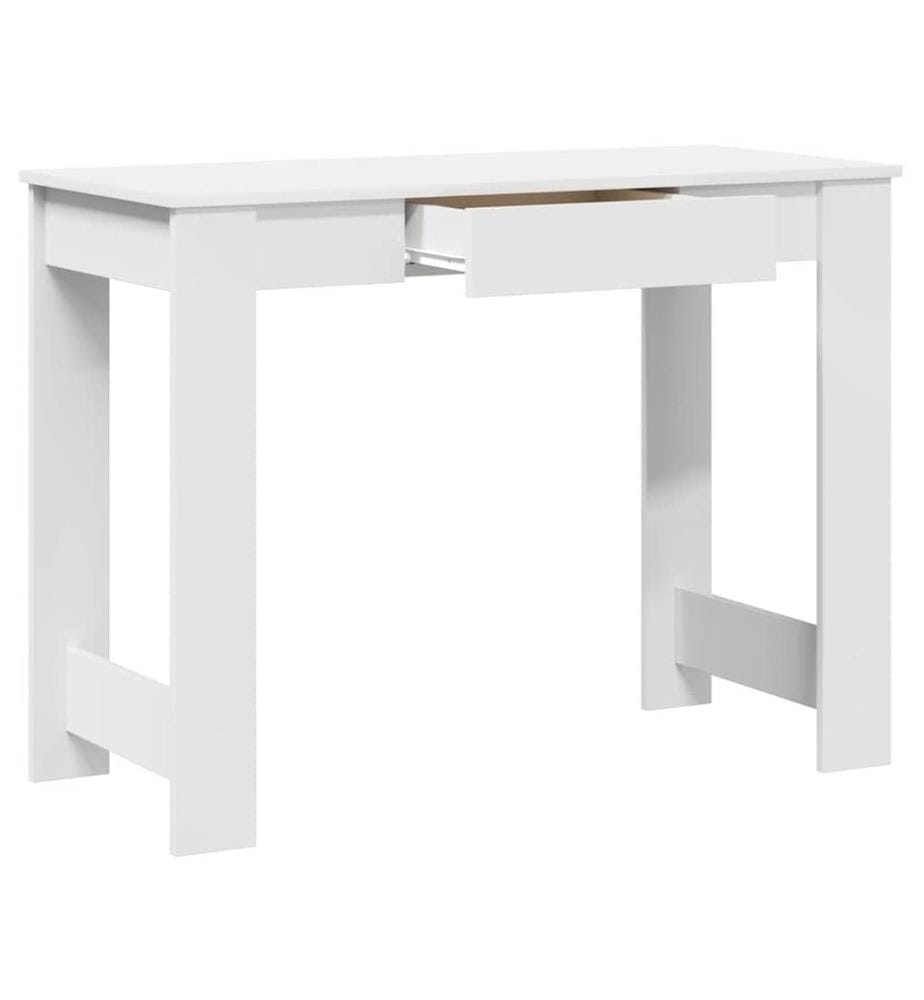 Bureau blanc 100x45x75 cm bois d'ingénierie
