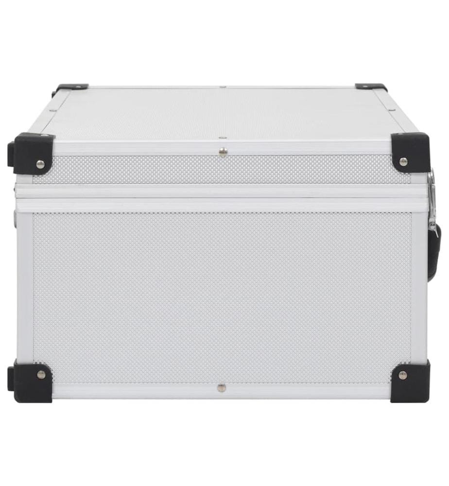 CD-Koffer für 60 CDs Aluminium ABS Silbern