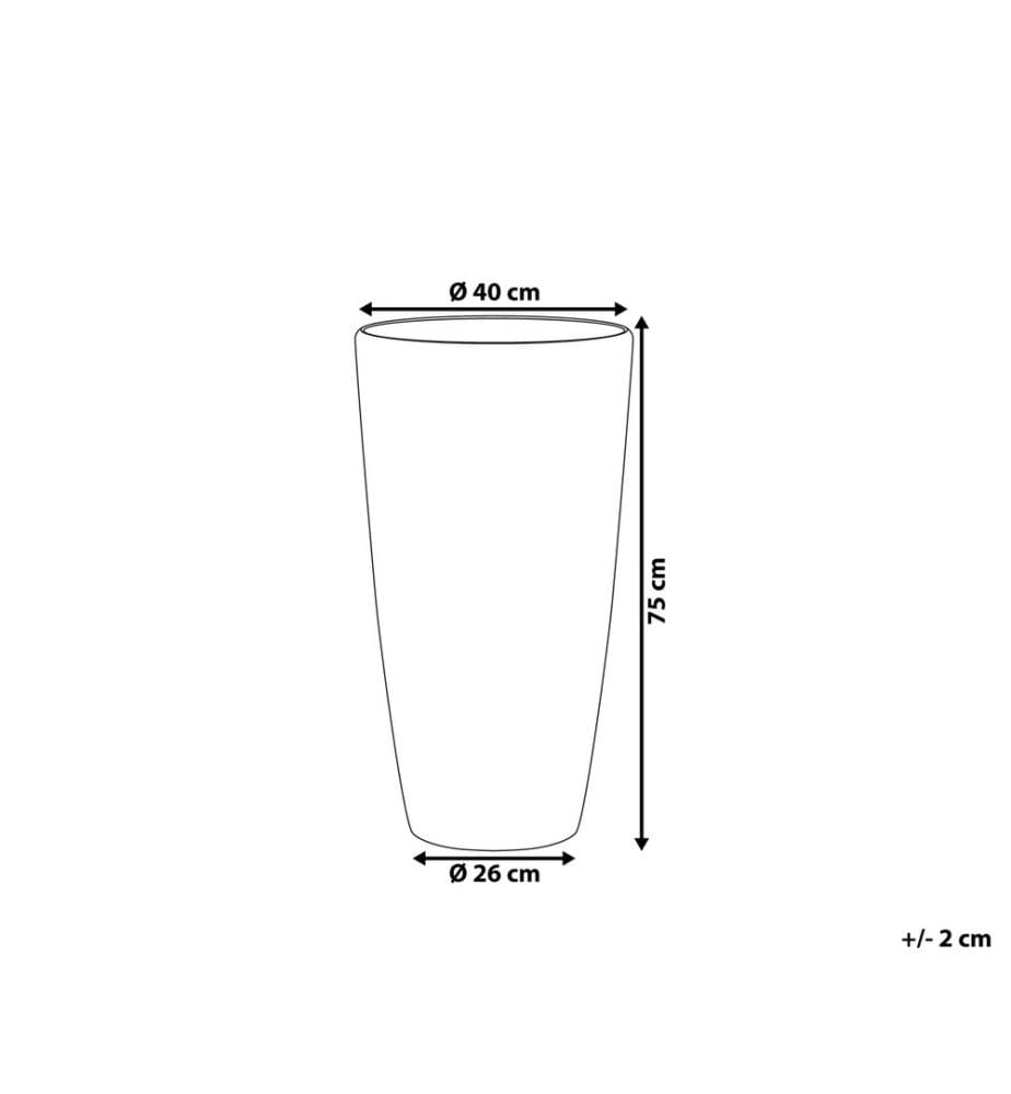 Cache-pot TSERIA 40 cm Blanc