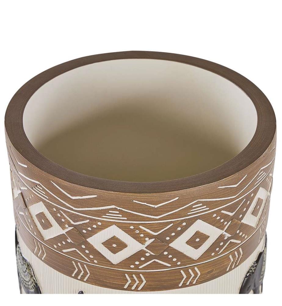 Cache-pot sur pied ACHILIO 30 cm Marron foncé