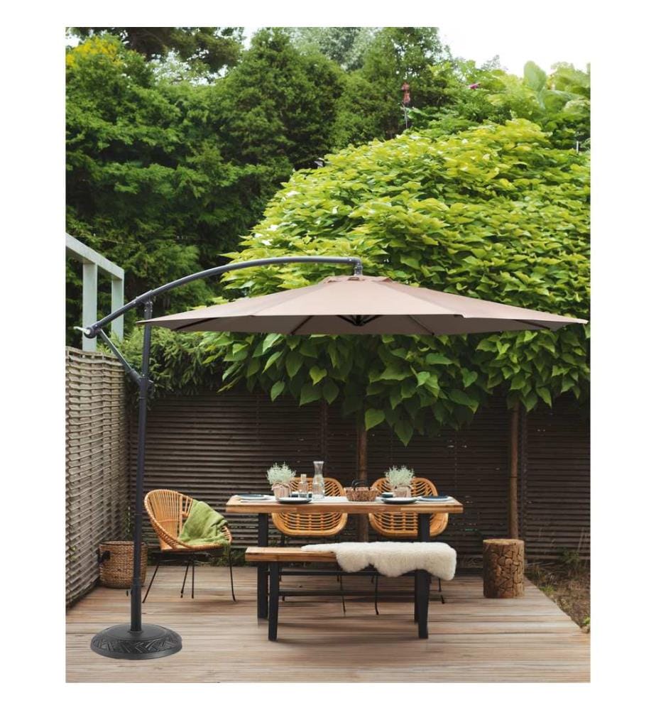 Parasol déporté 300 cm RAVENNA Beige sable