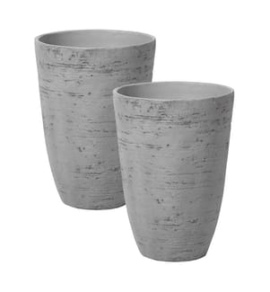 Set mit 2 Blumentöpfen CAMIA 35 cm Grau