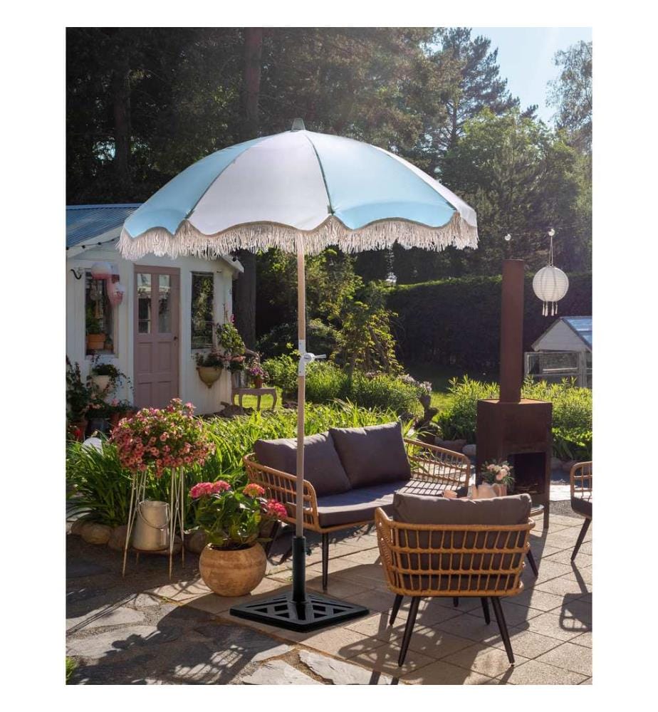 Parasol de jardin 155 cm MONDELLO Bleu clair