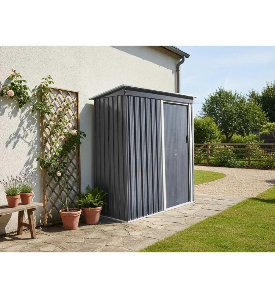 Abri de jardin AISONE 150 cm 89 cm Gris graphite