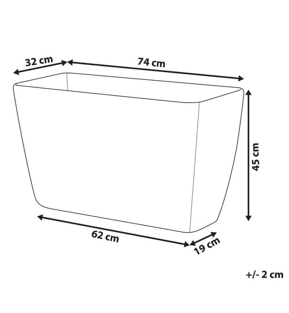 Cache-pot BARIS 74 cm Beige clair