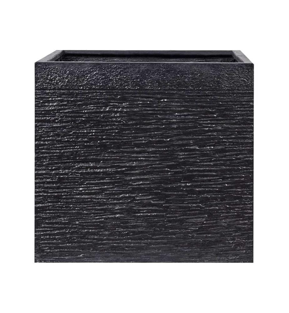 Blumenkübel PAROS 50 cm Schwarz
