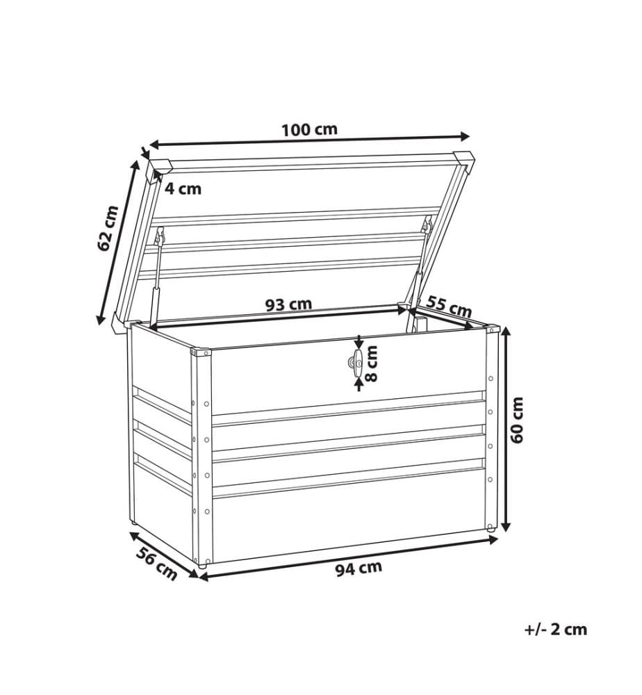 Aufbewahrungsbox CEBROSA 100 cm 62 cm Dunkelgrün