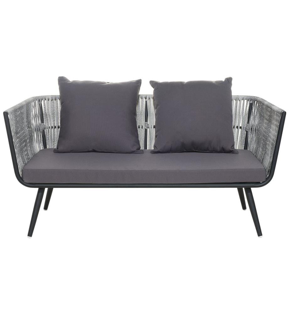 Lounge Set mit Tisch 4-Sitzer RAGUSA Grau Polyrattan