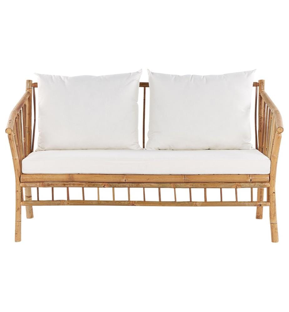 Ensemble de salon de jardin avec table 4 places MAGGIORE Marron clair Bambou