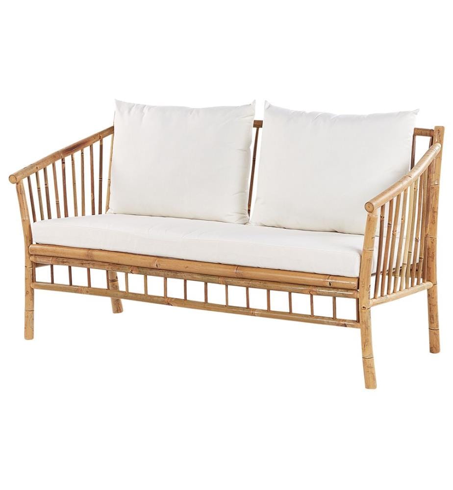 Ensemble de salon de jardin avec table 4 places MAGGIORE Marron clair Bambou