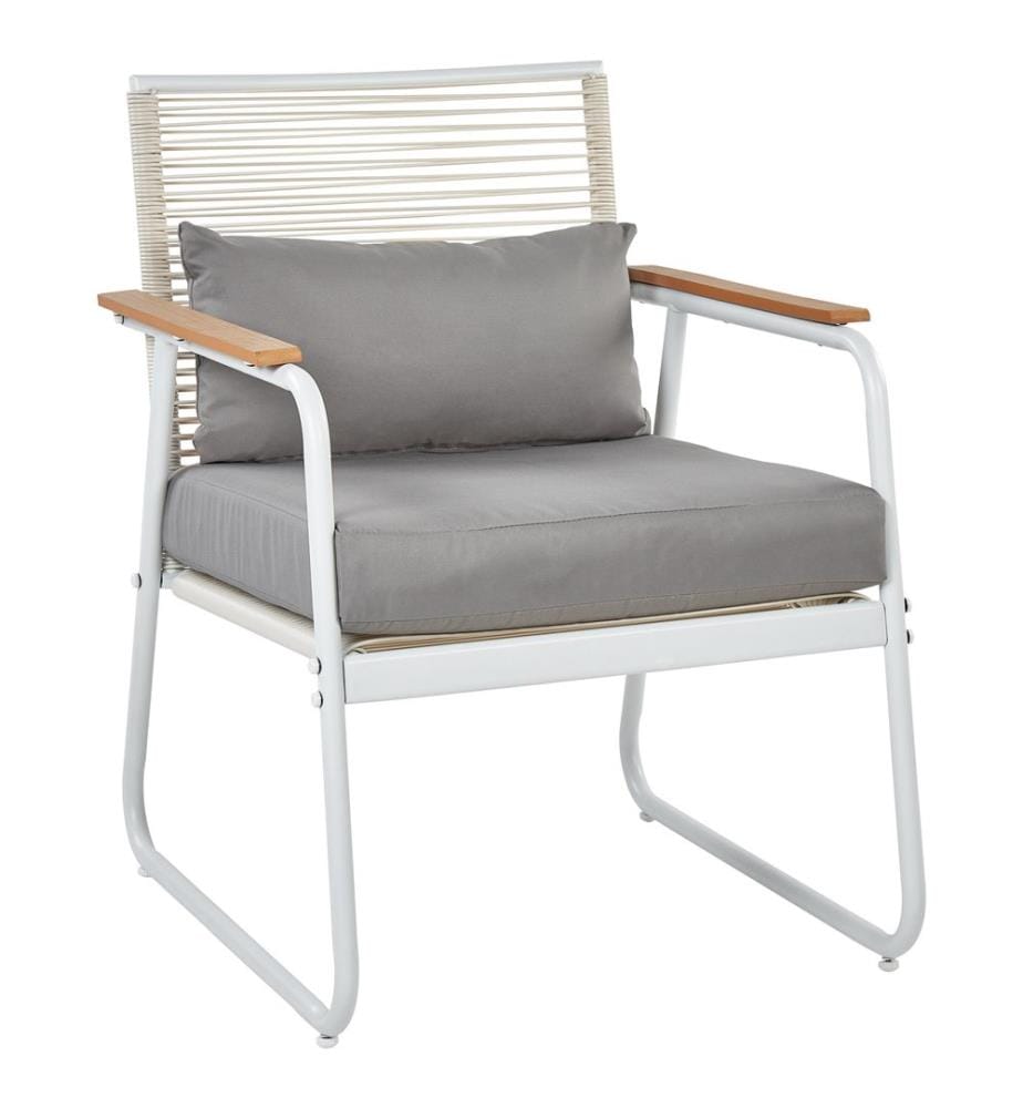 Lounge Set mit Tisch 4-Sitzer POMONTE Weiss Metall