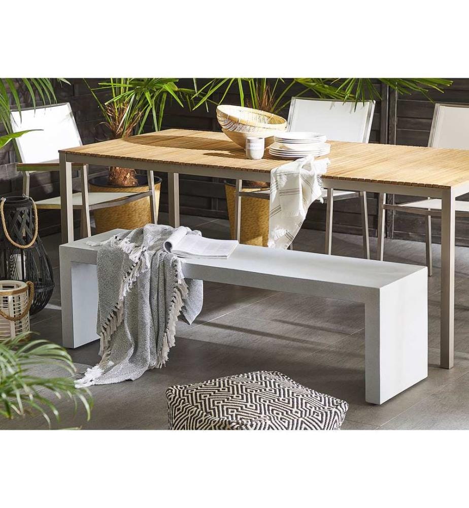 Gartenbank TARANTO 150 cm Beton Weiss