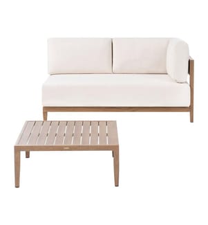 Gartensofa mit Tisch 2-Sitzer SAMPIERI Braun Metall