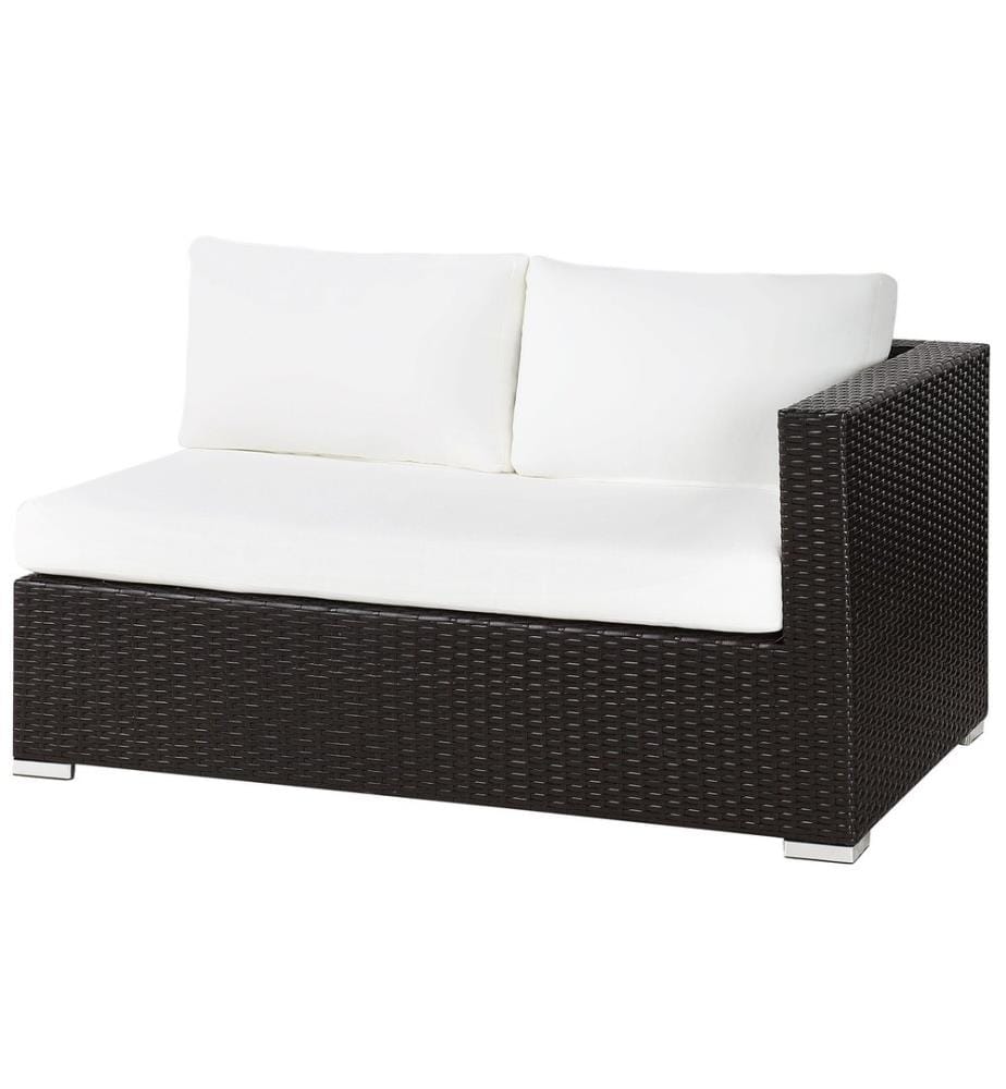 Lounge Set mit Tisch 8-Sitzer XXL rechtsseitig Dunkelbraun Polyrattan modular