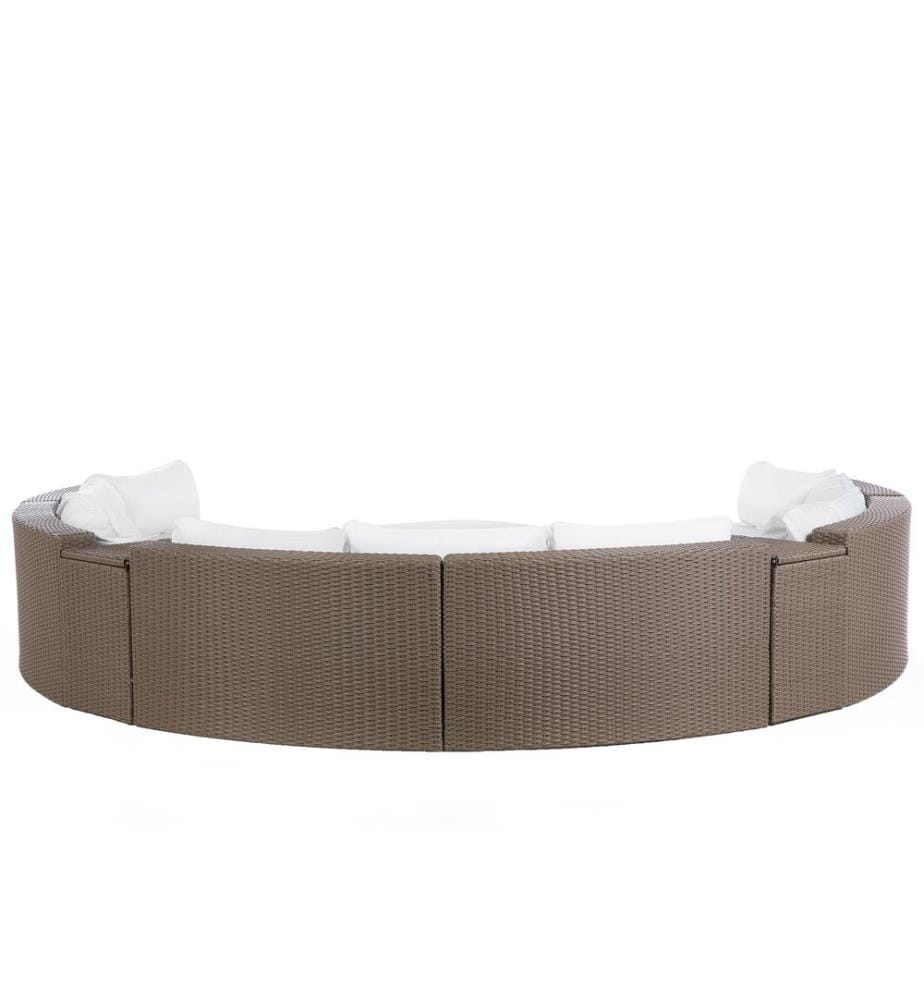 Lounge Set mit Tisch 9-Sitzer SEVERO Braun Polyrattan