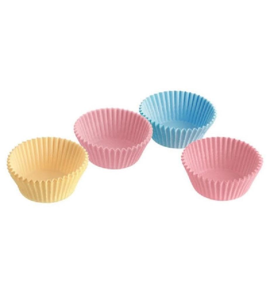 ZENKER - Muffin Backform Gelb/Rosa/Blau, 100 Stück