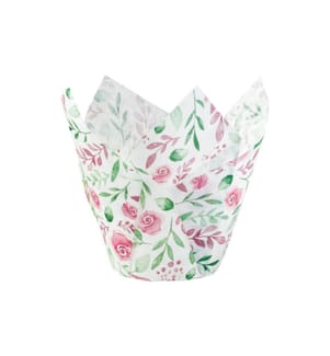 DEMMLER - Muffin Backform Tulip Wraps Rose 24 Stück