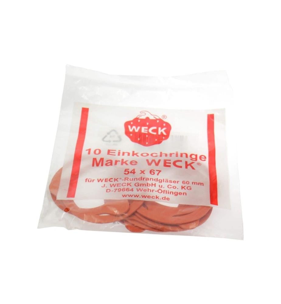 WECK - Gummidichtring Ø 6 cm 10 Stück, Rot