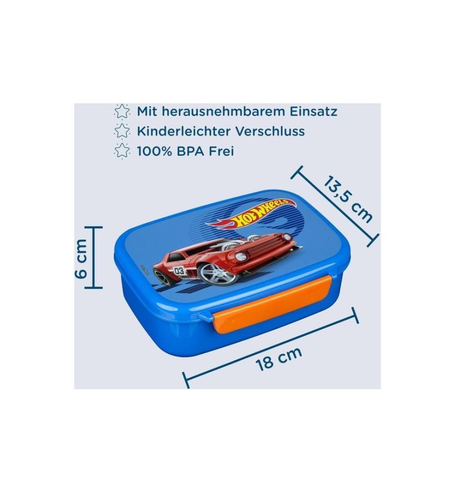 SCOOLI - Lunchbox Hot Wheels Blau/Orange