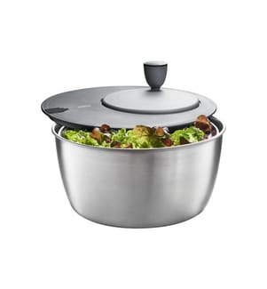 GEFU - Essoreuse à salade Rotare 25 cm, Noir/Argenté