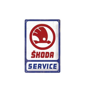 NOSTALGIC ART - Plaque Skoda Service 30 x 40 cm, métal
