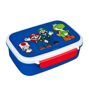 SCOOLI - Lunchbox Super Mario Dunkelblau/Weiss