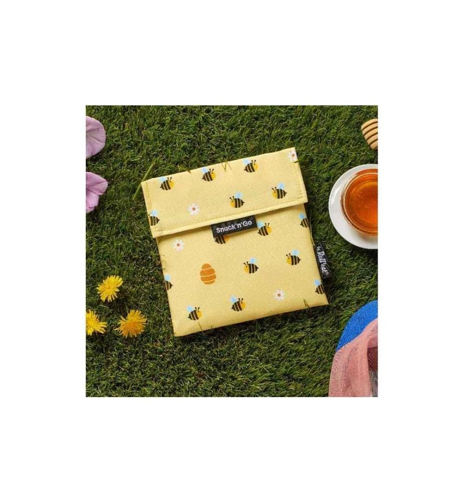 Roll'eat - Sac à lunch Snack'n'Go Animals Bee 18 x 19 cm, Multicolore