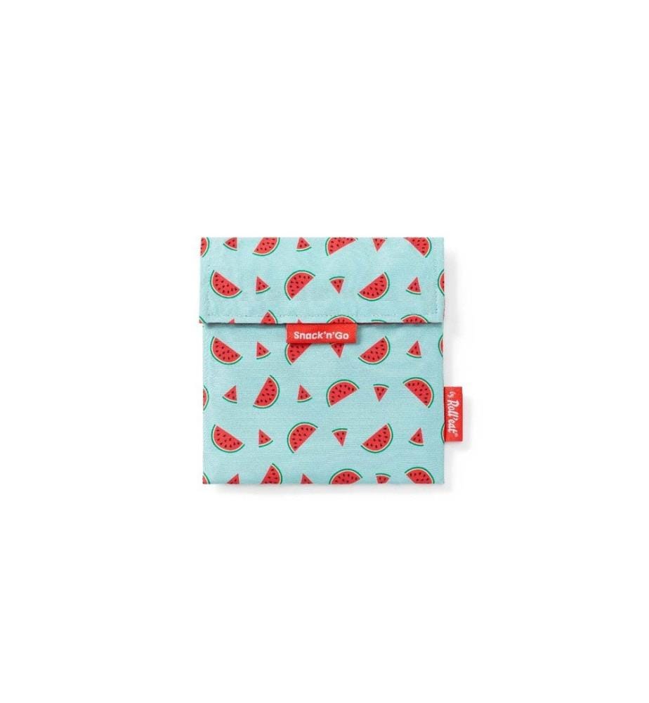 Roll'eat - Sac à lunch Snack'n'Go Fruits Pastèque 18 x 19 cm