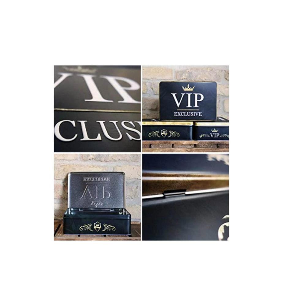 NOSTALGIC ART - Vorratsdose VIP 3 l, Gold/Schwarz