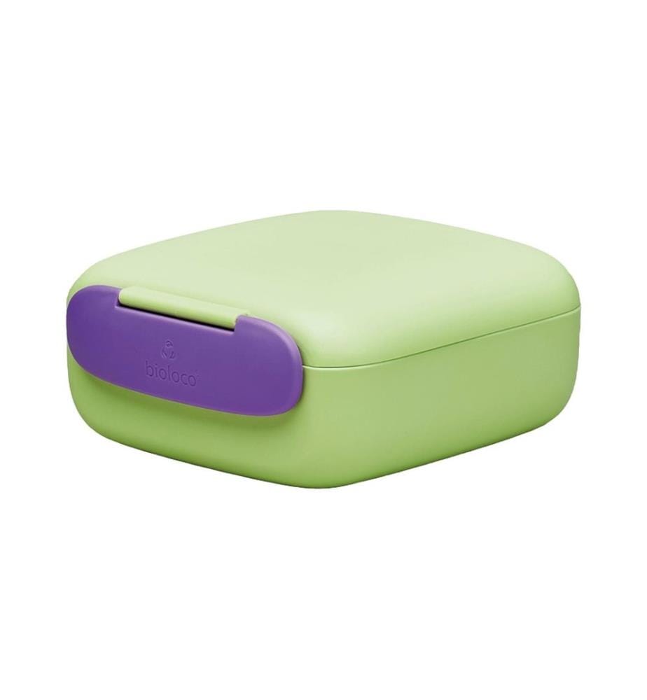 BioLoco - Boîte casse-croûte Mini square-chit-chat Vert/Violet