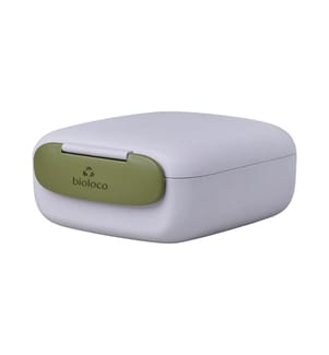BioLoco - Boîte casse-croûte mini square Gris bleu/Vert olive