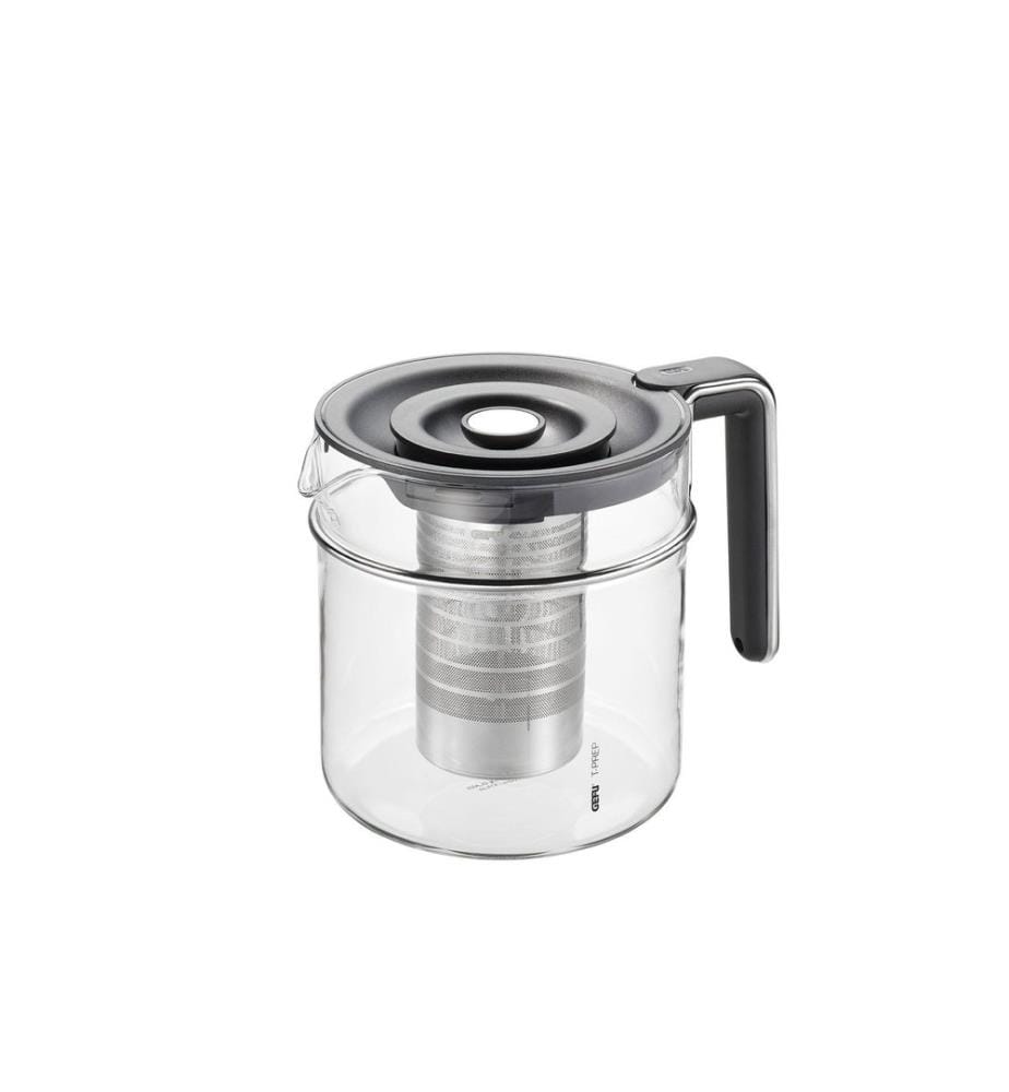 GEFU - Teekanne T-Prep 1.5 l, Schwarz/Silber/Transparent