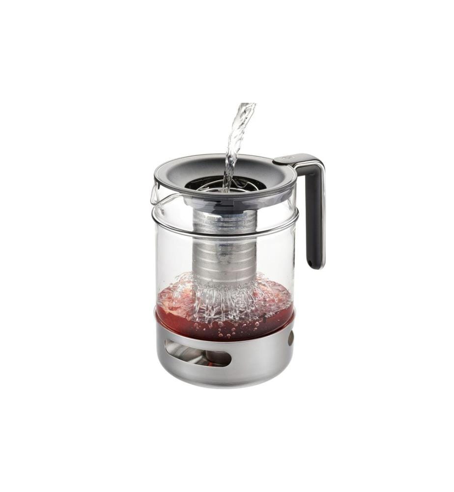 GEFU - Tee-Set T-Prep 1.5 l, Schwarz/Silber/Transparent
