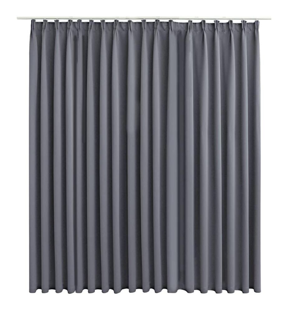 Verdunkelungsvorhang mit Haken Grau 290 x 245 cm