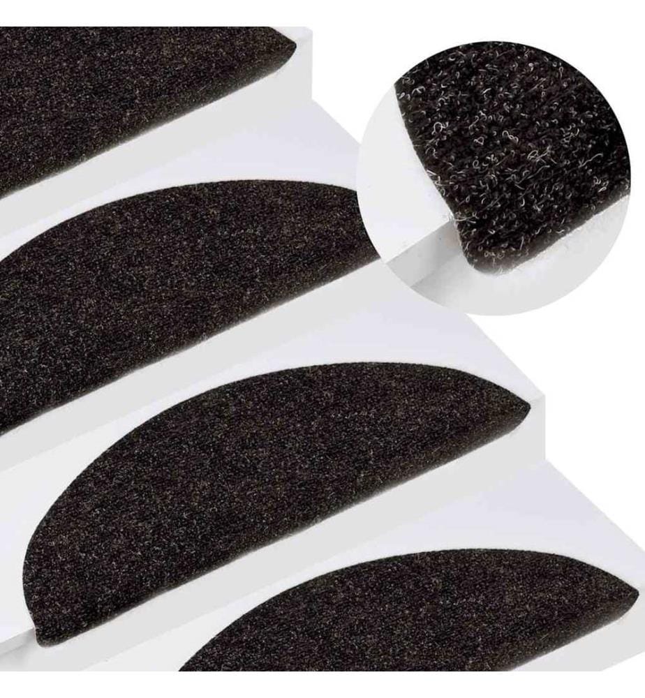 Stufenmatten Selbstklebend 15 Stk. 56x17x3 cm Anthrazit