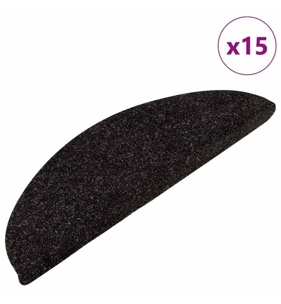 Stufenmatten Selbstklebend 15 Stk. 56x17x3 cm Anthrazit