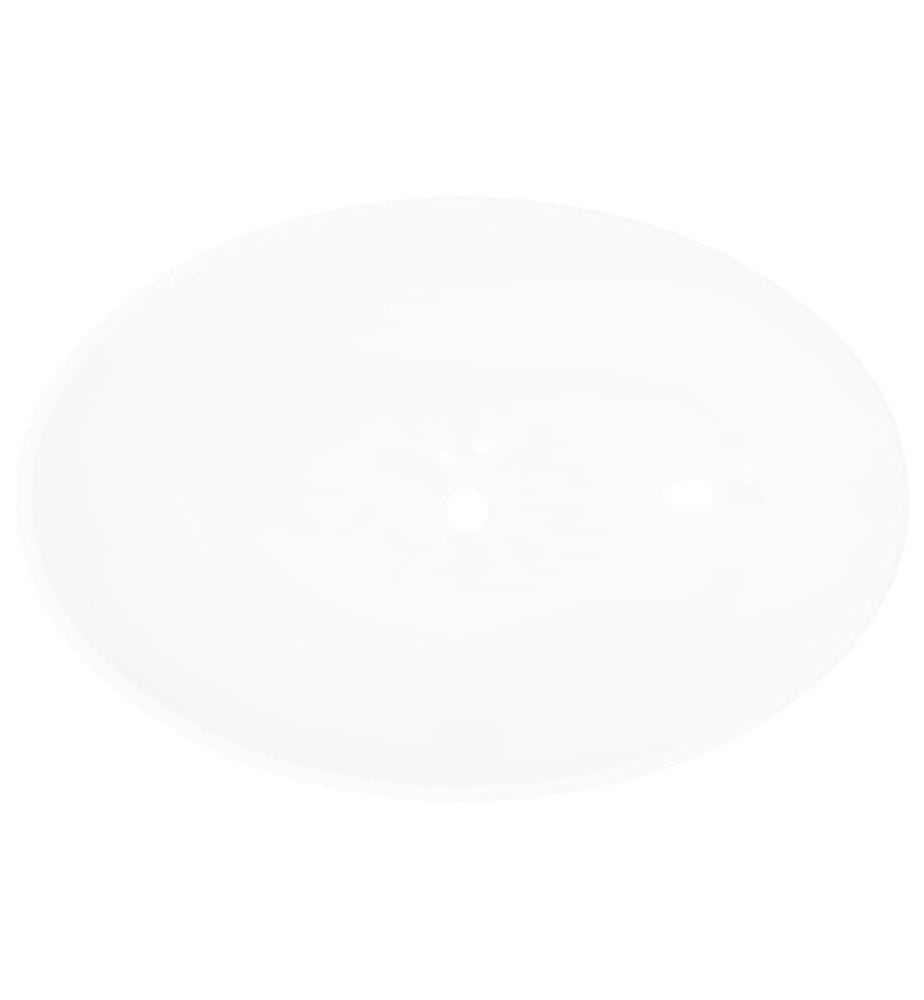 Luxus Keramik Waschbecken Oval Weiss 40 x 33 cm