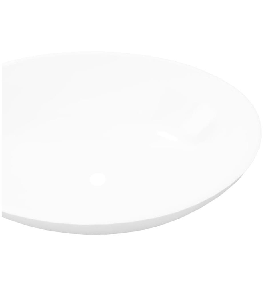 Luxus Keramik Waschbecken Oval Weiss 40 x 33 cm