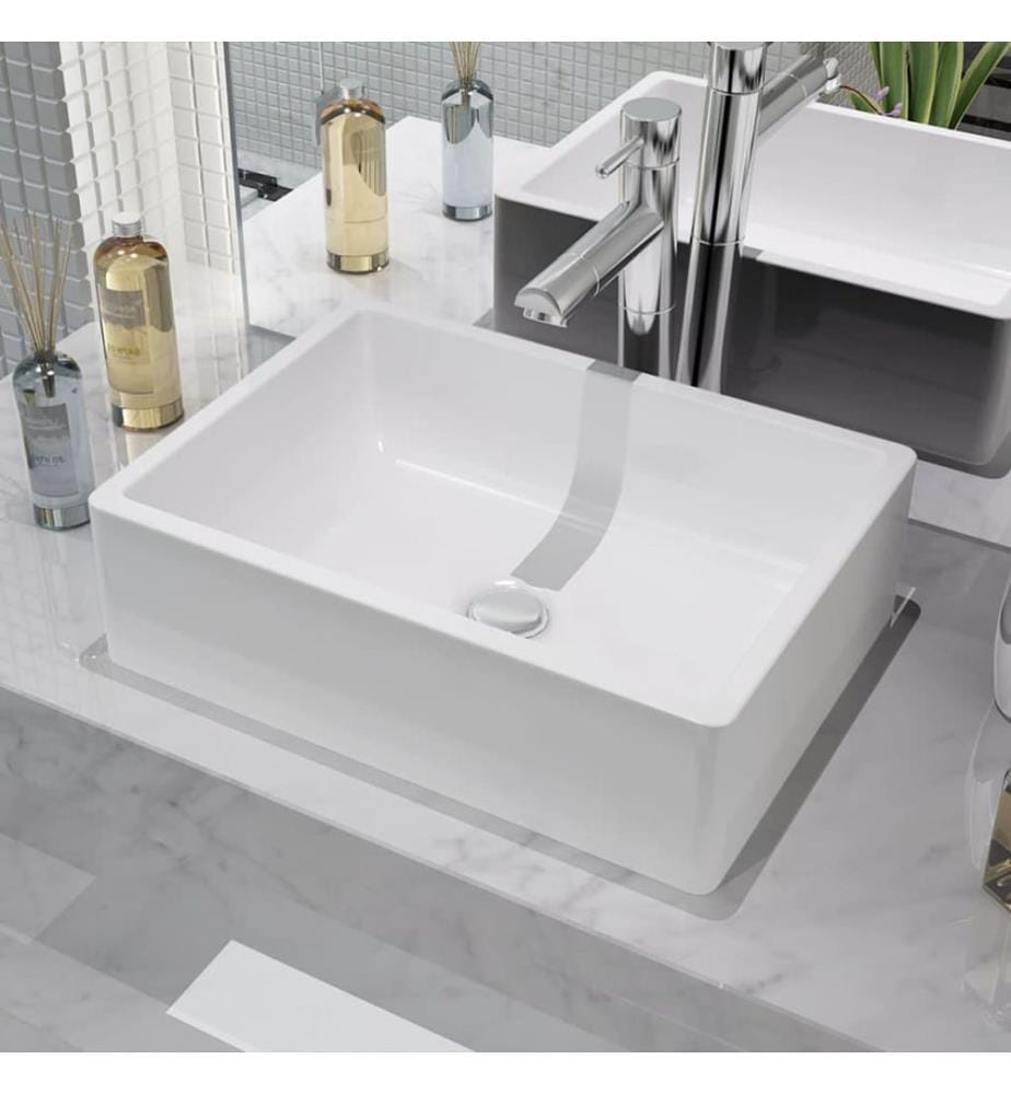 Waschbecken Keramik Weiss 41 x 30 x 12 cm