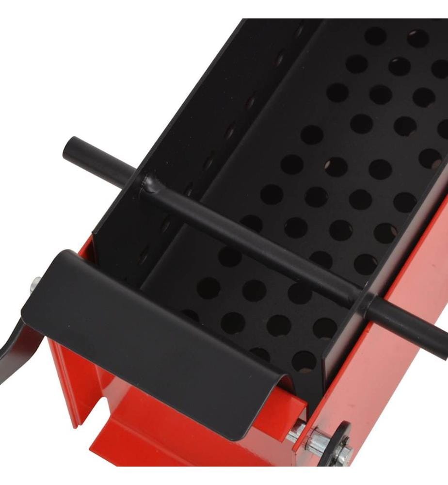 Papierbrikettpresse Stahl 34x14x14 cm Schwarz und Rot