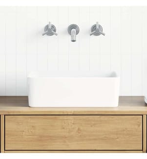 Waschbecken 40 x 30 x 13 cm Keramik Weiss