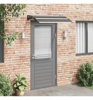 Auvent de porte Noir 120x75 cm PC