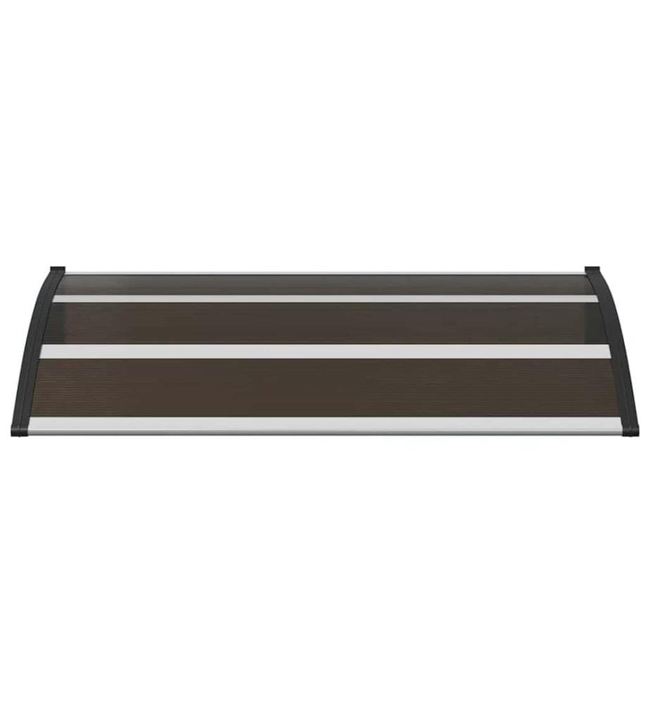 Auvent de porte Noir 120x75 cm PC