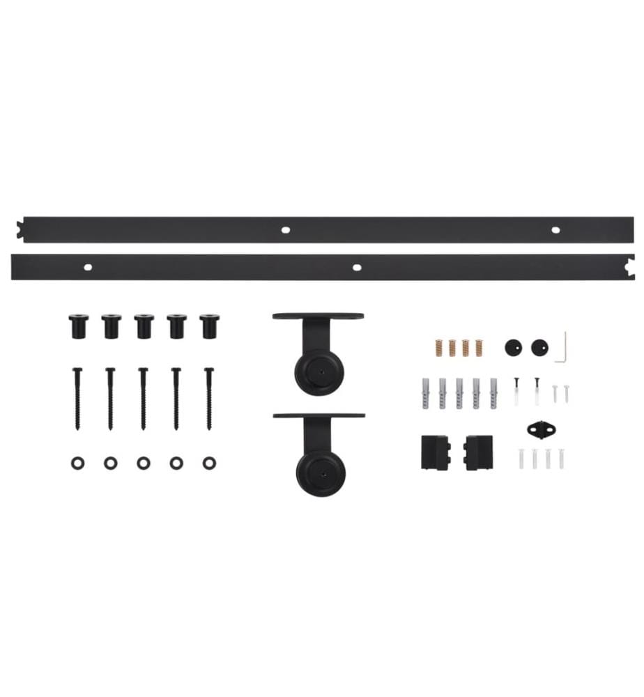 Schiebetürbeschlag-Set SKIEN 183 cm Stahl Schwarz