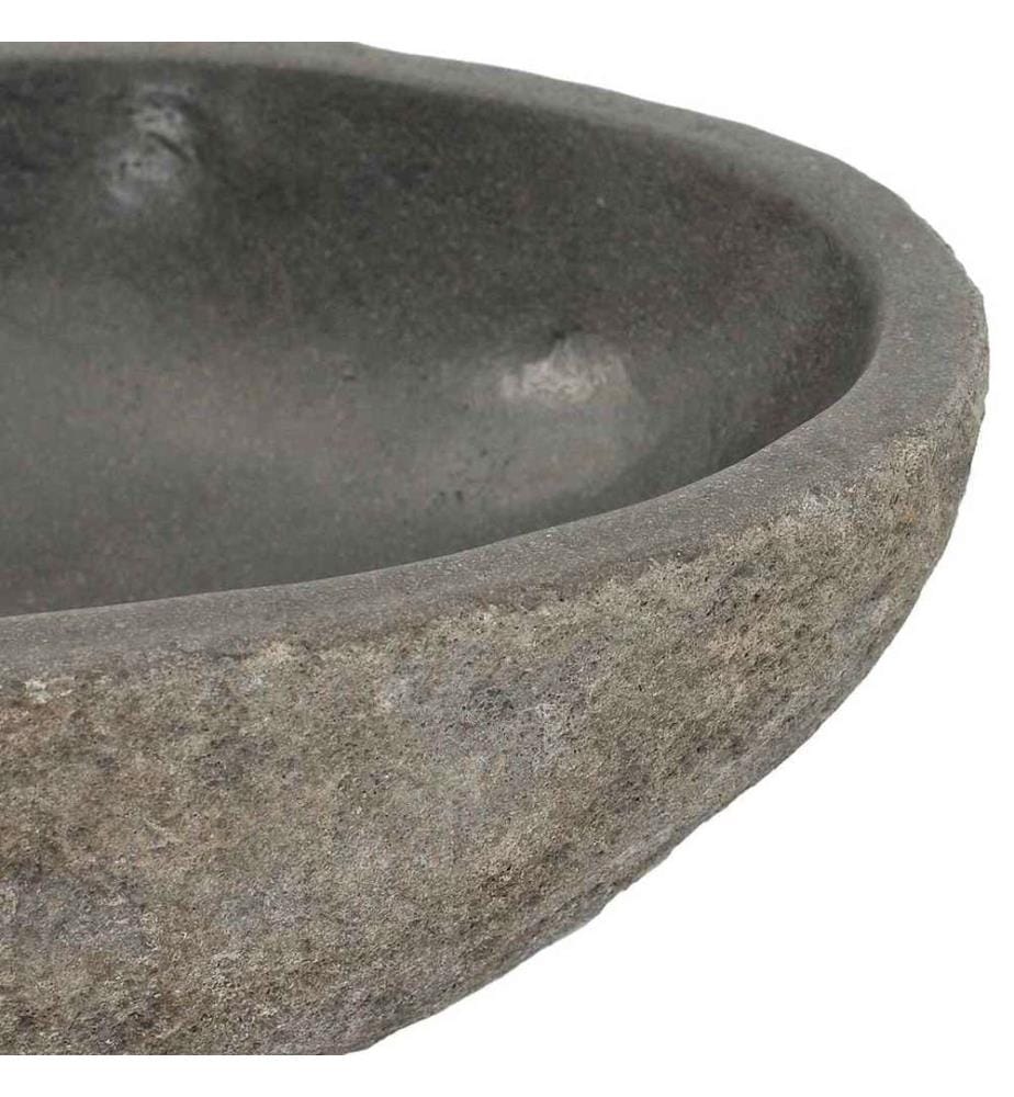 Lavabo en pierre de rivière ovale (29-38)x(24-31) cm
